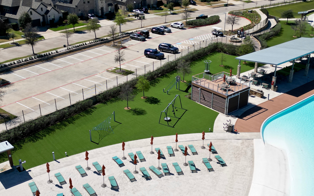 Lagoon Play Area Turf Installation in Prosper, TX